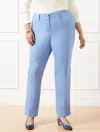 Talbots Plus Petite -  Southampton Straight Leg Pants - Spring Herringbone - Blue/ivory - 20 In Blue,ivory