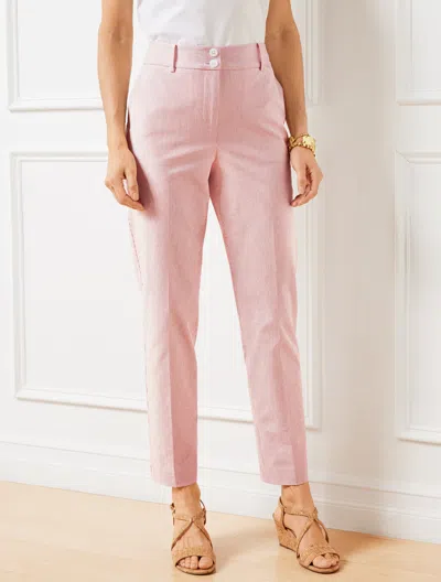 Talbots Plus Petite - Tapered Ankle Seersucker Pants - Sangria - 22