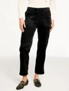 Talbots Plus Petite - Tapered Ankle Stretch Corduroy Pants - Black - 18