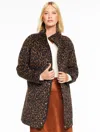 Talbots Plus Petite - Tonal Animal Jacquard Jacket - Brown/black - 1x  In Brown