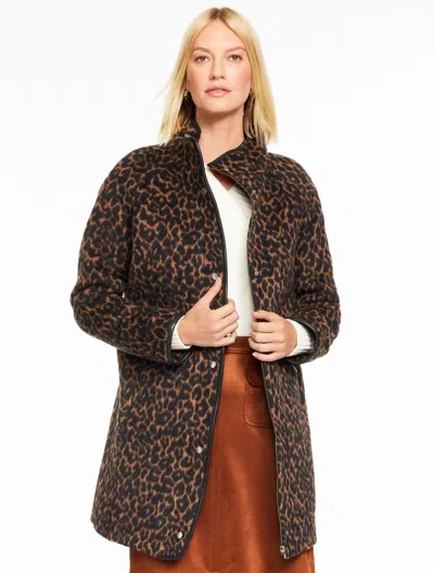 Talbots Plus Petite - Tonal Animal Jacquard Jacket - Brown/black - 1x