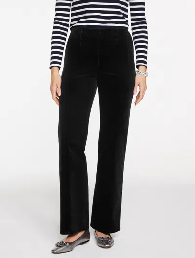 Talbots Plus Petite - Trouser Leg Corduroy Pull-on Pants - Black - 3x