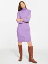 Talbots Plus Petite - Turtleneck Sweater Dress - Royal Purple Heather - 2x  In Purple