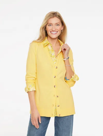 Talbots Plus Petite - V-neck Girlfriend Cardigan Sweater - Daisy - 2x  In Yellow
