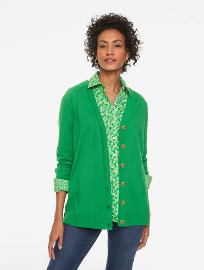 Talbots Plus Petite - V-neck Girlfriend Cardigan Sweater - Hillside Green - 2x