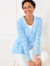 Talbots Plus Petite - V-neck Girlfriend Cardigan Sweater - Marl - Bluebell - 3x - 100% Cotton