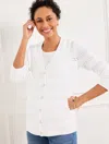 Talbots Plus Petite - V-neck Pointelle Girlfriend Cardigan Sweater - White - 3x - 100% Cotton