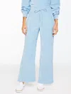 Talbots Plus Petite - Velour Wide Leg Pants - Chenille Blue - 3x  In Blue