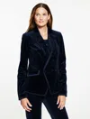 Talbots Plus Petite - Velveteen Blazer - Blue - 20  In Blue