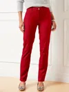 Talbots Straight Leg Velveteen Pants - Red - 22