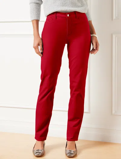 Talbots Straight Leg Velveteen Pants - Red - 22