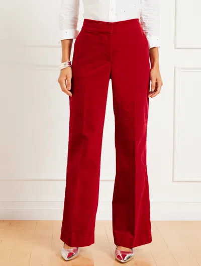 Talbots Wide Leg Velveteen Pants - Red - 22