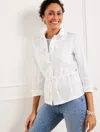 Talbots Plus Petite - Washed Linen Shirt Jacket - White - 2x