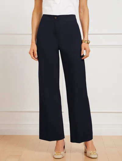 Talbots Plus Petite - Wide Ankle Fresh Poplin Pants - Blue - 20