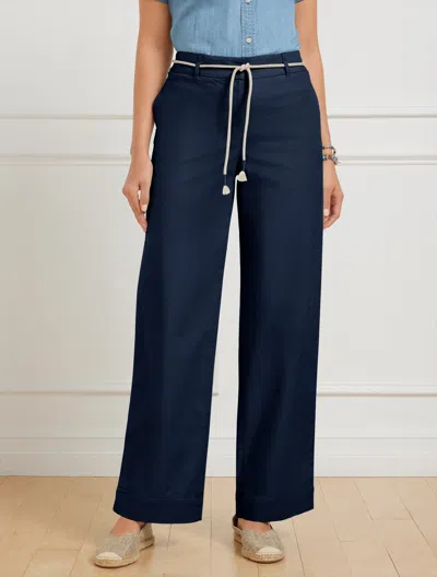 Talbots Plus Petite - Wide Ankle Pants - Blue - 20