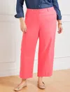 Talbots Plus Petite - Wide Ankle Twill Pants - Pink Rosette - 18