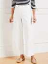 Talbots Plus Petite - Wide Ankle Twill Pants - White - 20