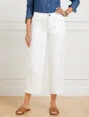Talbots Plus Size - Wide Crop Jeans - White - 24  In White