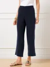 Talbots Plus Petite - Wide Crop Pull-on Gauze Pants - Blue - 2x - 100% Cotton
