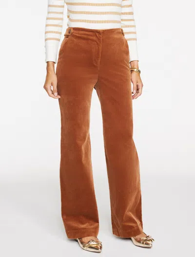 Talbots Plus Petite - Wide Leg Corduroy Pants - Acorn Brown - 22