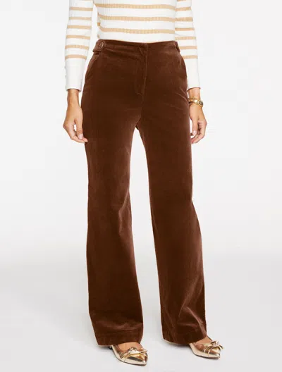 Talbots Plus Petite - Wide Leg Corduroy Pants - Dark Walnut - 22  In Brown