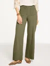 Talbots Plus Petite - Wide Leg Ponte Pants - Burnt Olive - 16  In Brown