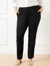 Talbots Plus Petite - Wide Leg Ponte Trousers - Black - 20