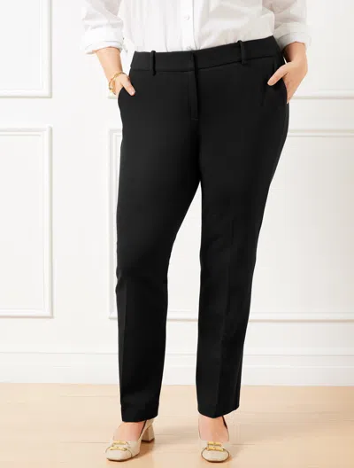 Talbots Plus Petite - Wide Leg Ponte Trousers - Black - 20