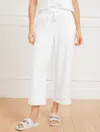 Talbots Plus Petite - Wide Leg Seashell Texture Terry Pants - White - 1x