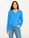 Talbots Plus Petite - Wool Blend V-neck Sweater - Lakeshore Blue - X
