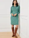 Talbots Zip Collar Sweater Dress - Lagoon - 1x  In Lagoon