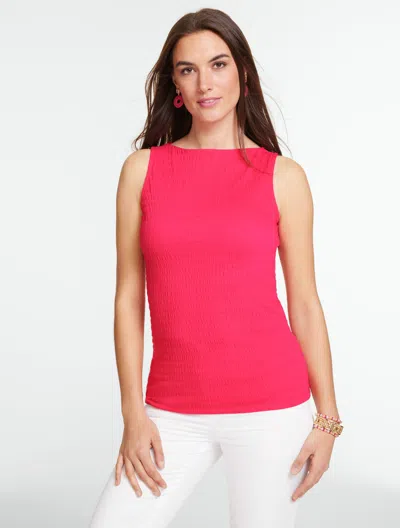 Talbots Plus Petite - Bateau Neck Tank Top - Raspberry - 2x  In Pink