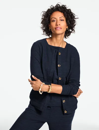Talbots Plus Petite - Bomber Jacket - Blue - 3x