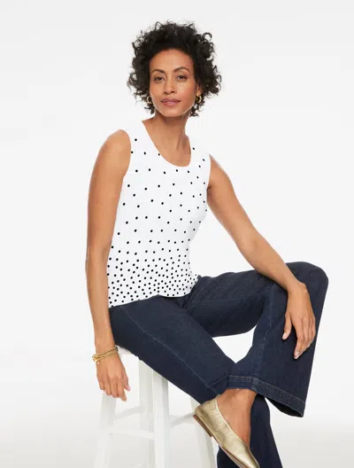Talbots Plus Petite - Charming Shell Sweater - Falling Dots - White/black - 2x  In Multi