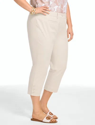 Talbots Plus Petite - Heritage Twill Capri Pants - Oat - 22  In Brown
