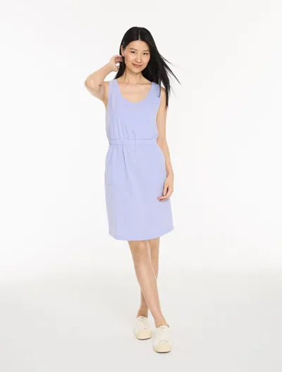 Talbots Plus Petite - Lightweight Woven Stretch Sleeveless Seersucker Dress - Sweet Lavender - 1x  In Purple