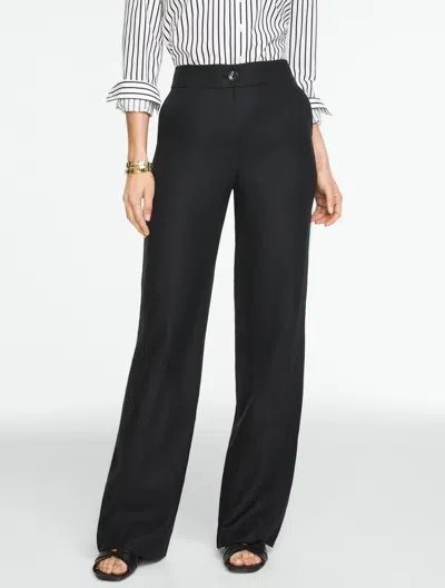 Talbots Plus Petite - Linen Wide Leg Pants - Black - 18