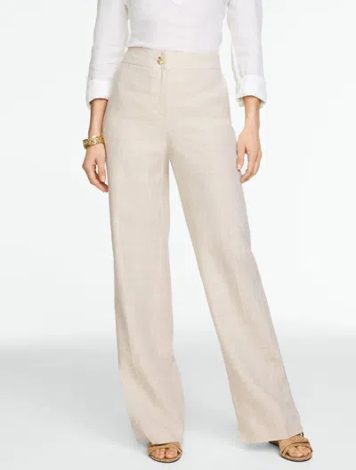 Talbots Plus Petite - Linen Wide Leg Pants - Flax - 18  In Brown