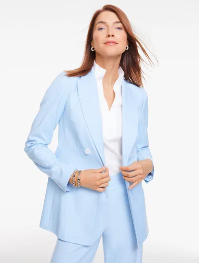 Talbots Plus Petite - Newton Texture No Close Blazer - Light Blue - 22