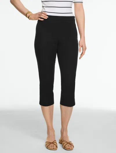 Talbots Plus Petite - Plus Exclusive Cotton Bi-stretch Capri Pants - Black - 22