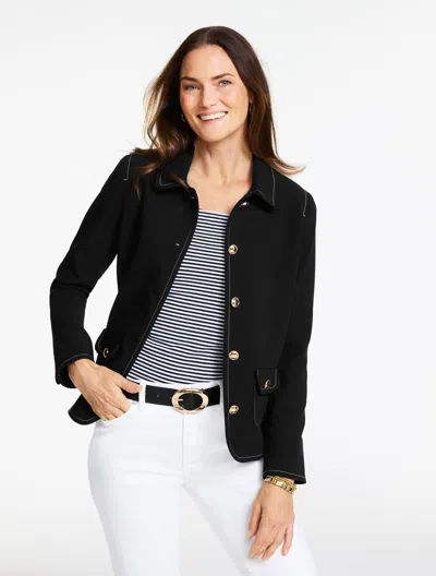 Talbots Plus Petite - Polished Textured Jacket - Black - 18