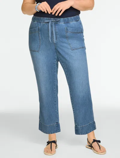 Talbots Plus Petite - Straight Crop Pull-on Jeans - Sedona Wash - 1x