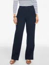 Talbots Plus Petite - Washed Linen Wide Leg Pull-on Pants - Blue - X