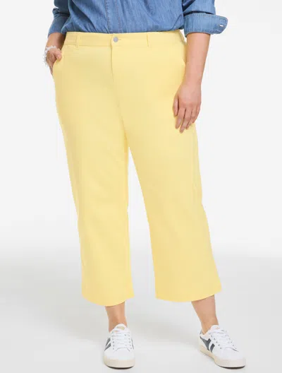 Talbots Plus Petite - Wide Crop Jeans - Daisy - 14  In Yellow
