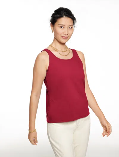 Talbots Plus Size - 180° Two-way Sleeveless Tank Top - Port Wine - 3x  In Burgundy