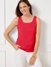 Talbots Plus Size - 180â° Two-way Tank Top - Red - 2x