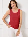 Talbots Plus Size - 180â° Two-way Tank Top - Sangria - 3x