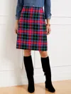 Talbots Plus Size - A-line Skirt - Log Fire Plaid - Nero - 14  In Nero