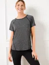 Talbots Plus Size - Active Stretch Jersey Short Sleeve T-shirt - Black - 3x