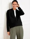 Talbots Plus Size - Airknit Stretch Bomber Jacket - Black - 2x